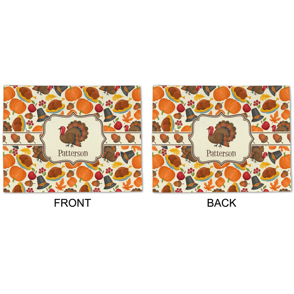 Traditional Thanksgiving Linen Placemat - APPROVAL (double sided)