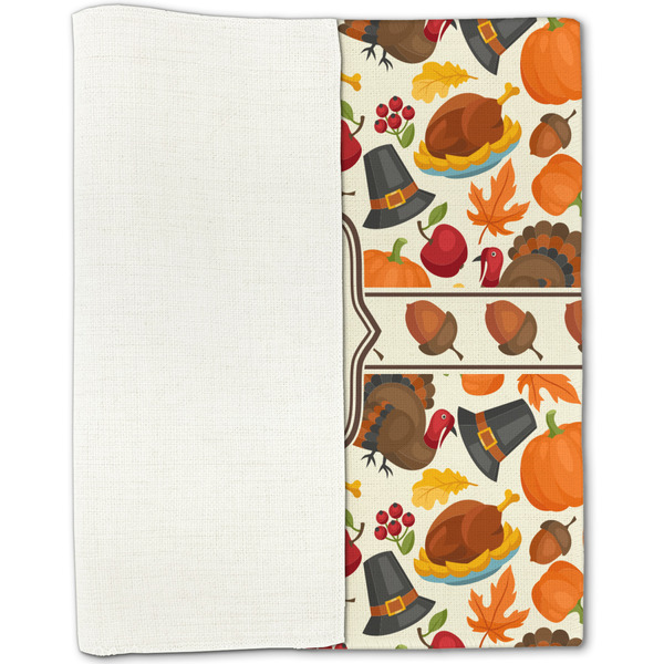 Traditional Thanksgiving Linen Placemat - Folded Half