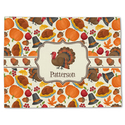 Traditional Thanksgiving Single-Sided Linen Placemat - Single w/ Name or Text