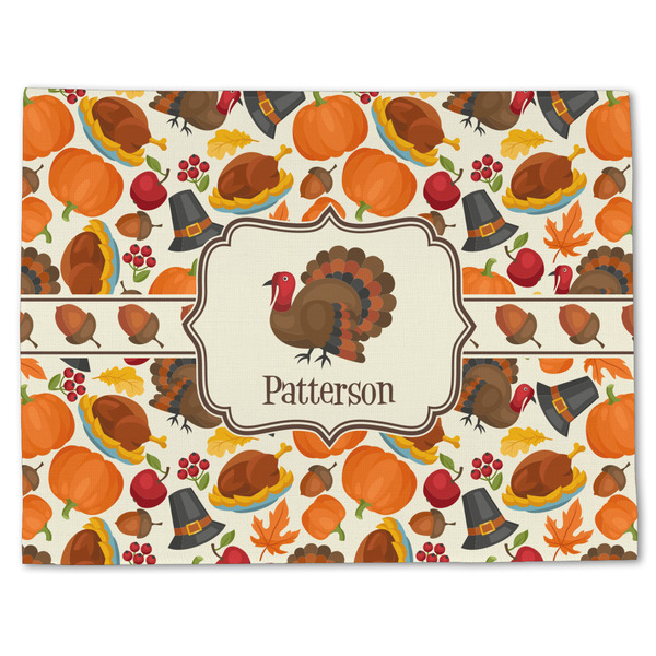 Custom Traditional Thanksgiving Single-Sided Linen Placemat - Single w/ Name or Text