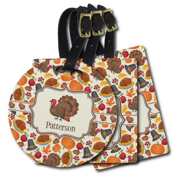 Custom Traditional Thanksgiving Plastic Luggage Tag (Personalized)