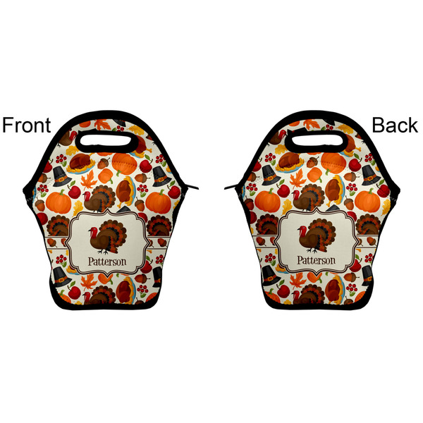 Traditional Thanksgiving Lunch Bag - Front and Back