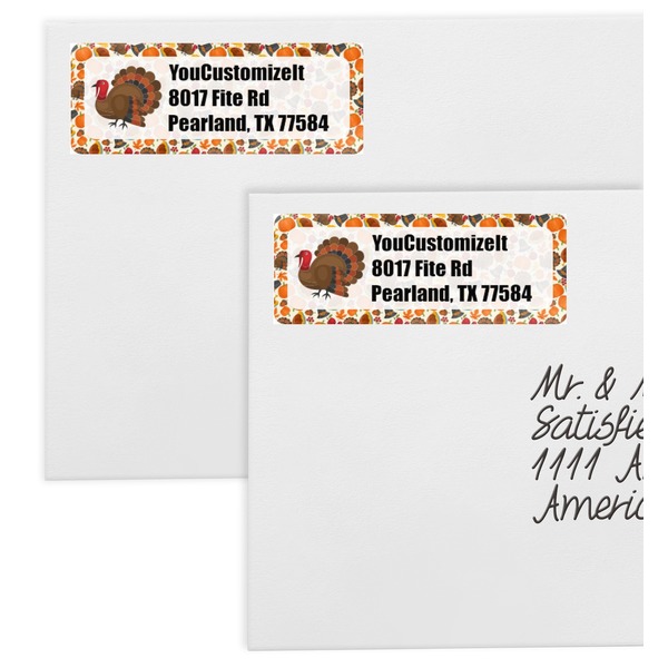 Traditional Thanksgiving Mailing Labels - Double Stack Close Up