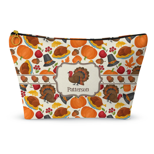 Custom Traditional Thanksgiving Makeup Bag - Large - 12.5"x7" (Personalized)