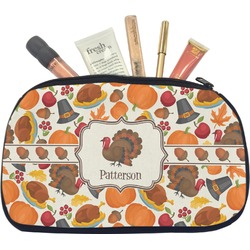 Traditional Thanksgiving Makeup / Cosmetic Bag - Medium (Personalized)