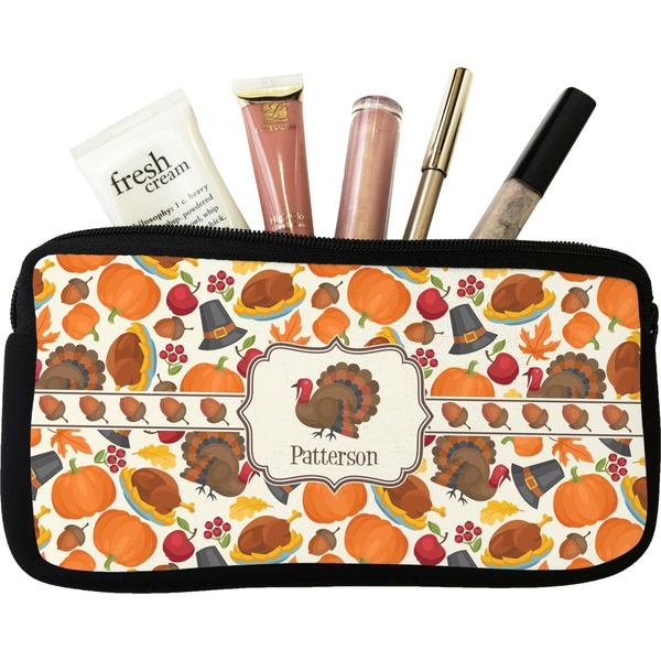 Custom Traditional Thanksgiving Makeup / Cosmetic Bag (Personalized)