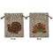 Traditional Thanksgiving Medium Burlap Gift Bag - Front and Back