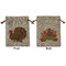 Traditional Thanksgiving Medium Burlap Gift Bag - Front & Back (Personalized)