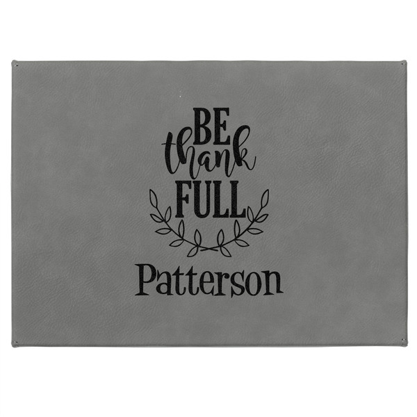 Traditional Thanksgiving Medium Gift Box with Engraved Leather Lid - Approval