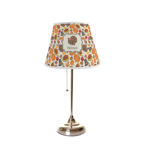 Traditional Thanksgiving Poly Film Empire Lampshade - On Stand
