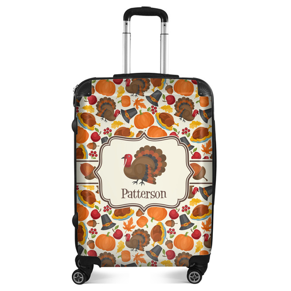 Custom Traditional Thanksgiving Suitcase - 24" Medium - Checked (Personalized)