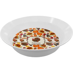 Traditional Thanksgiving Melamine Bowl (Personalized)