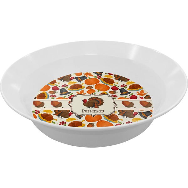 Custom Traditional Thanksgiving Melamine Bowl (Personalized)