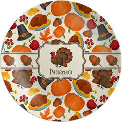 Traditional Thanksgiving Melamine Salad Plate - 8" (Personalized)