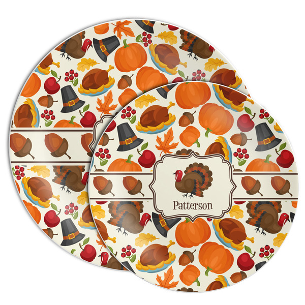 Traditional Thanksgiving Melamine Plates - PARENT/MAIN