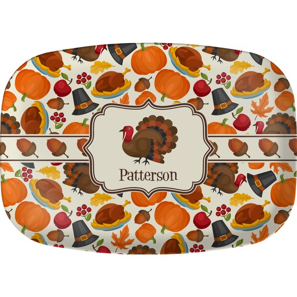 Custom Traditional Thanksgiving Melamine Platter (Personalized)