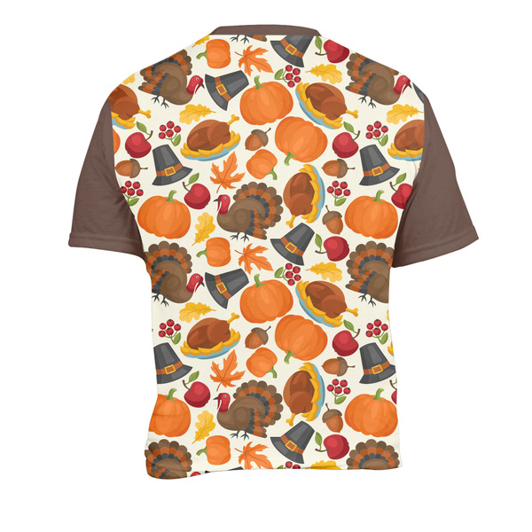 Traditional Thanksgiving Men's Crew Neck T Shirt Medium - Back