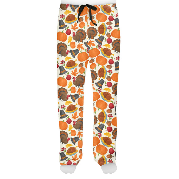 Traditional Thanksgiving Men's Pjs Front - on model