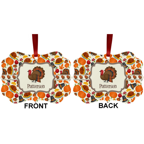 Traditional Thanksgiving Metal Benilux Ornament - Front and Back (APPROVAL)