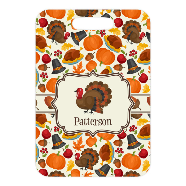 Traditional Thanksgiving Metal Luggage Tag - Front Without Strap