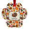 Traditional Thanksgiving Metal Paw Ornament - Front