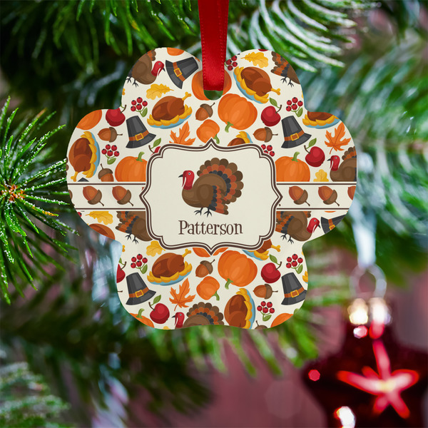 Traditional Thanksgiving Metal Paw Ornament - Lifestyle