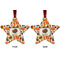 Traditional Thanksgiving Metal Star Ornament - Front and Back