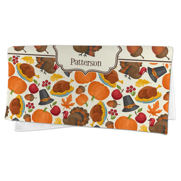 Traditional Thanksgiving Microfiber Dish Rag - FOLDED (half)