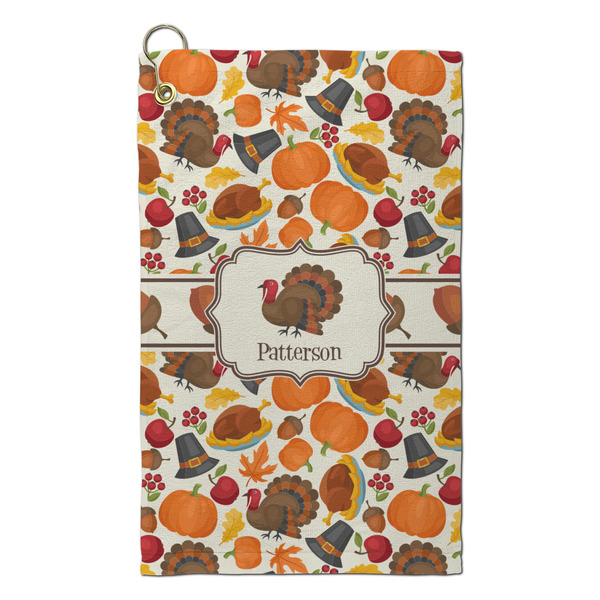 Custom Traditional Thanksgiving Microfiber Golf Towel - Small (Personalized)