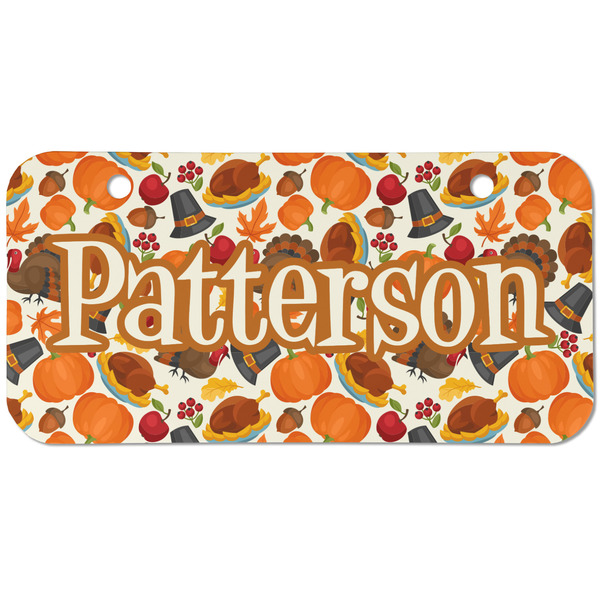 Custom Traditional Thanksgiving Mini/Bicycle License Plate (2 Holes) (Personalized)
