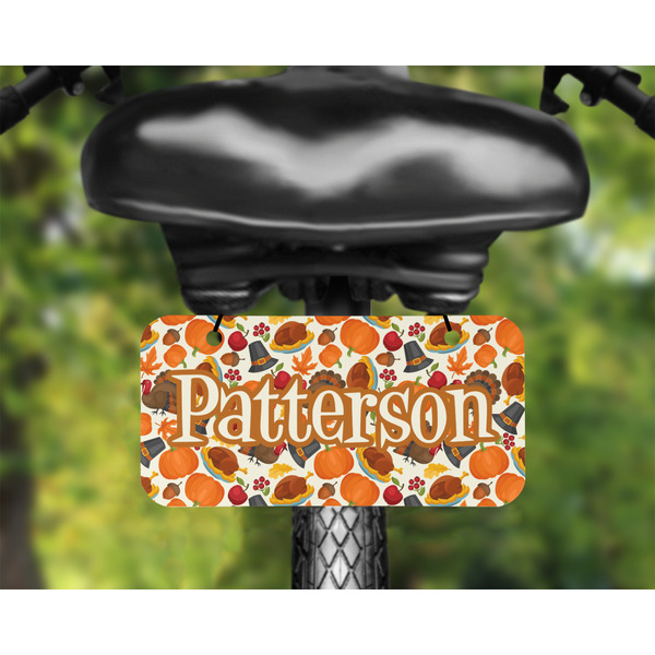 Traditional Thanksgiving Mini License Plate on Bicycle - LIFESTYLE Two holes