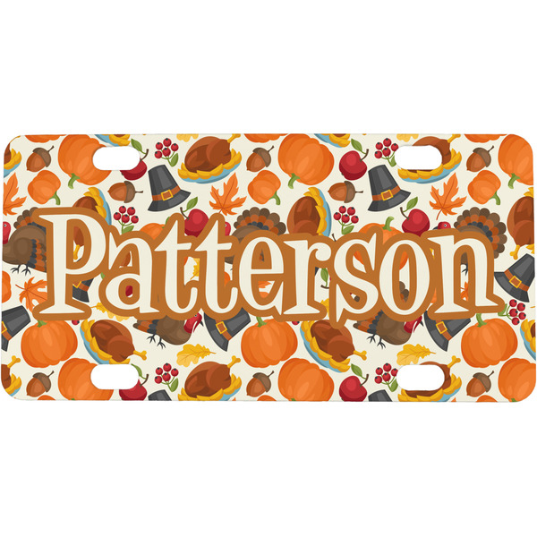 Custom Traditional Thanksgiving Mini / Bicycle License Plate (4 Holes) (Personalized)