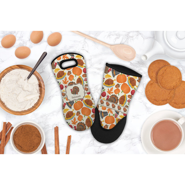 Traditional Thanksgiving Neoprene Oven Mitt - Lifestyle Image