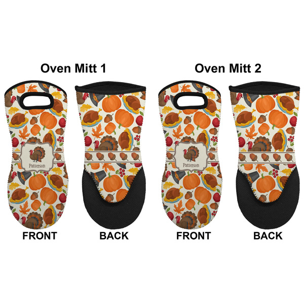 Traditional Thanksgiving Neoprene Oven Mitt - Set of 2 - Approval