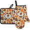 Traditional Thanksgiving Oven Mitt & Pot Holder Set w/ Name or Text