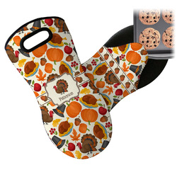 Traditional Thanksgiving Neoprene Oven Mitt w/ Name or Text