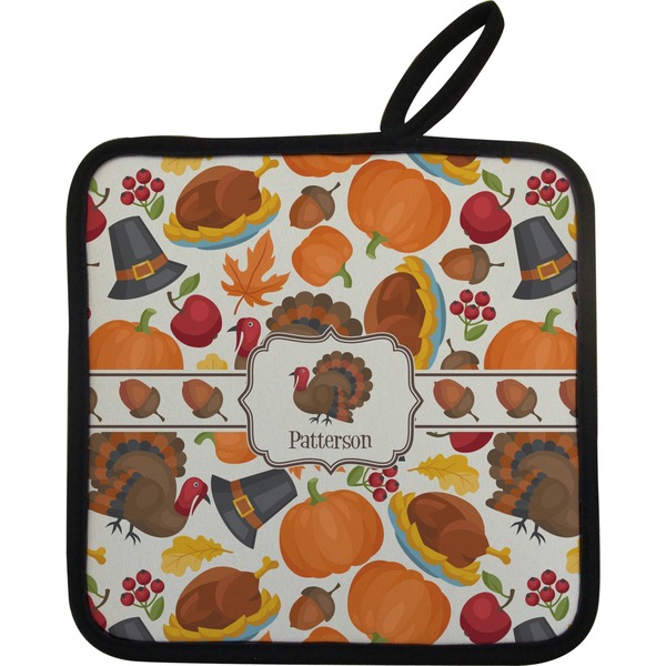 Custom Traditional Thanksgiving Pot Holder w/ Name or Text
