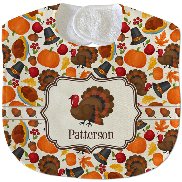 Traditional Thanksgiving New Baby Bib - Closed and Folded