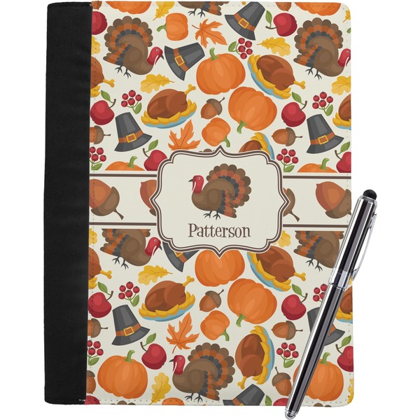 Custom Traditional Thanksgiving Notebook Padfolio - Large w/ Name or Text