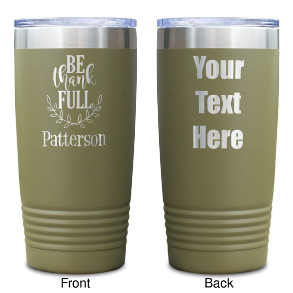 Traditional Thanksgiving Olive Polar Camel Tumbler - 20oz - Double Sided - Approval