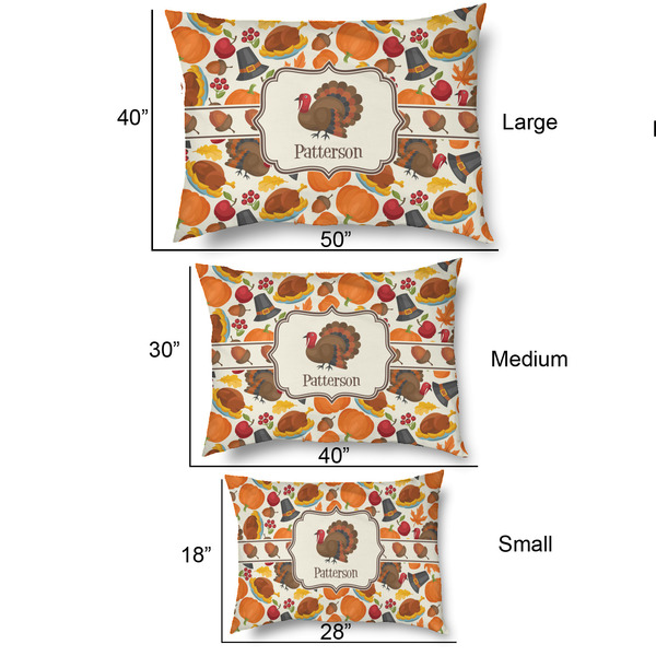 Traditional Thanksgiving Outdoor Dog Beds - SIZE CHART