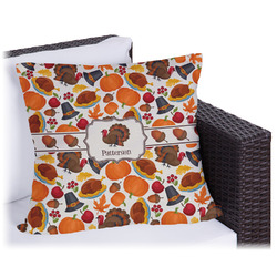 Traditional Thanksgiving Outdoor Pillow - 16" (Personalized)