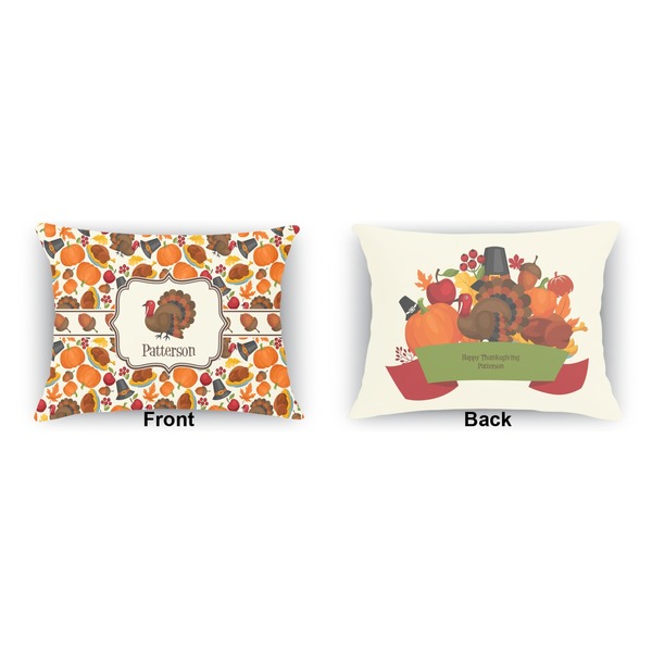 Traditional Thanksgiving  Outdoor Rectangular Throw Pillow (Front and Back)