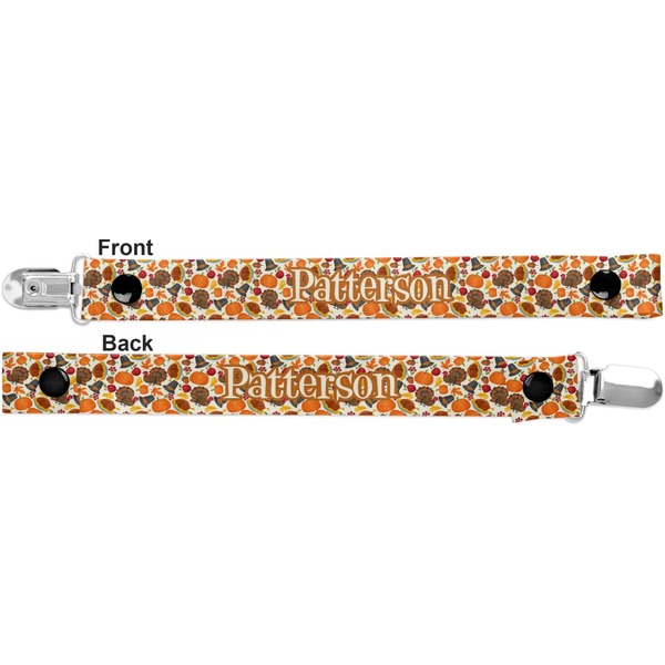 Traditional Thanksgiving Pacifier Clip - Front and Back