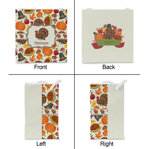 Traditional Thanksgiving Party Favor Gift Bag - Matte - Approval