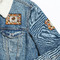 Traditional Thanksgiving Patches Lifestyle Jean Jacket Detail