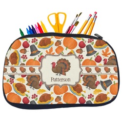 Traditional Thanksgiving Neoprene Pencil Case - Medium w/ Name or Text