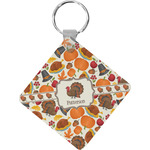 Traditional Thanksgiving Diamond Plastic Keychain w/ Name or Text