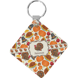 Traditional Thanksgiving Diamond Plastic Keychain w/ Name or Text