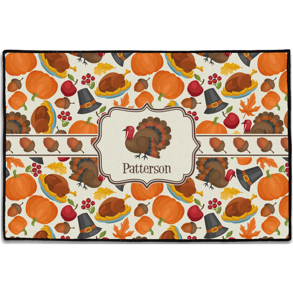 Custom Traditional Thanksgiving Door Mat - 36"x24" (Personalized)